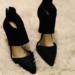 Vince Camuto- Black closed, point toe heels.